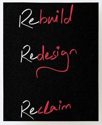 Rebuild redesign reclaim motivational text design-76 PNG Mounted Print