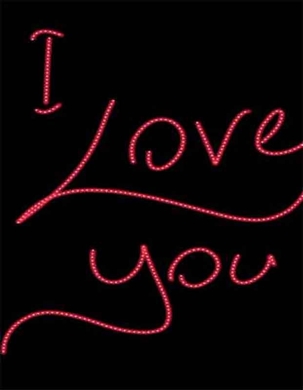 I Love You, written in red-dotted color and lovely style
