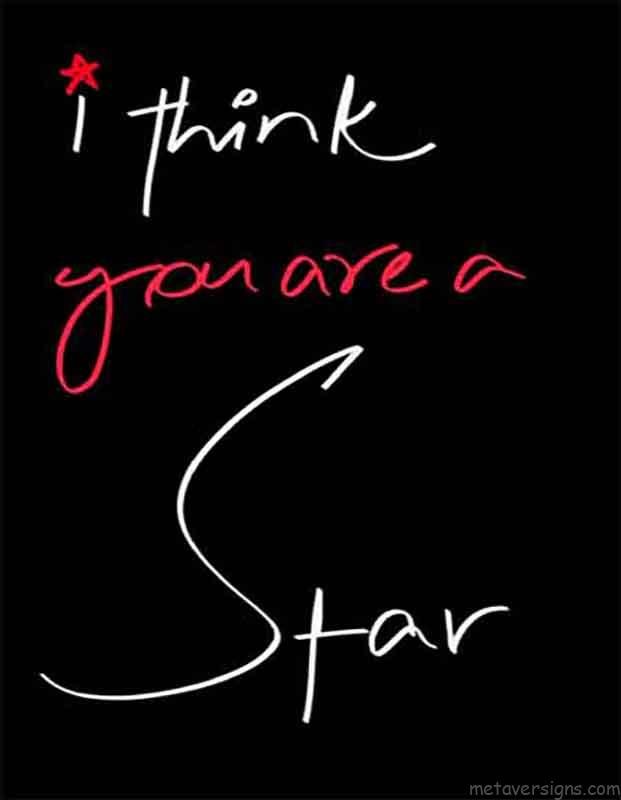 9th of Dark Motivational Wallpaper.
I think you are a star is written on black image in red and white color and a small red star is drawn as dot of i. All in handwriting text style. It looks very motivational.